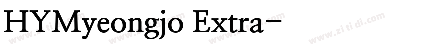 HYMyeongjo Extra字体转换